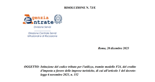 Superbonus turismo, arriva il codice tributo per la compensazione