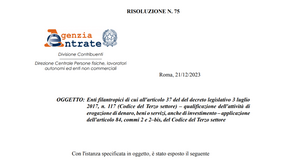 Enti filantropici e attività di finanziamento: commerciale o no? Risponde l'AdE
