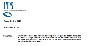 Fringe benefit, dati da inviare entro la scadenza del 21 febbraio: le istruzioni INPS