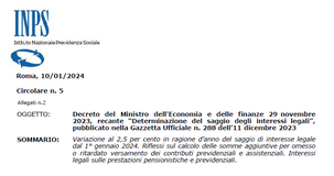 Interessi legali 2024: i riflessi su contributi INPS, pensioni e sanzioni civili