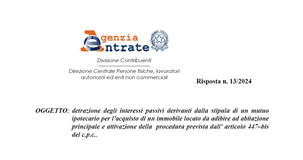 Detrazioni interessi passivi mutuo: quando spetta con l'immobile locato?