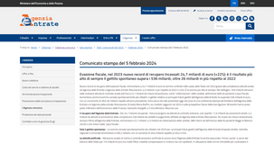 Agenzia delle Entrate: 24,7 miliardi di euro recuperati nel 2023