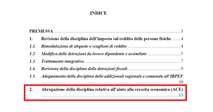 ACE 2024, abolizione dal 1° gennaio: le istruzioni delle Entrate