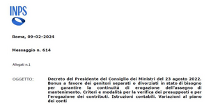 Bonus genitori separati: domande dal 12 febbraio ed entro la scadenza del 31 marzo 2024
