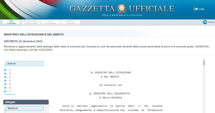 Scuola: le tabelle con le tipologie delle classi di concorso aggiornate e i requisiti di accesso