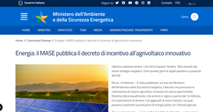 Incentivi energia: dal MASE contributi a fondo perduto per sistemi agrivoltaici innovativi