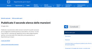 Lavoro sportivo: aggiornato l'elenco delle mansioni necessarie per lo svolgimento dell'attività
