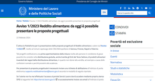Reddito alimentare: al via le domande per la presentazione dei progetti 