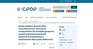 Email dei dipendenti: il Garante rinvia l'entrata in vigore delle nuove regole e avvia una consultazione pubblica 