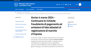 Brevetti e marchi nel mirino delle truffe online, il MIMIT: attenzione alle richieste di pagamento 