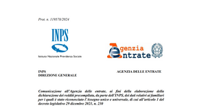 Dall'INPS i dati sull'assegno unico per il calcolo delle detrazioni nella dichiarazione dei redditi precompilata
