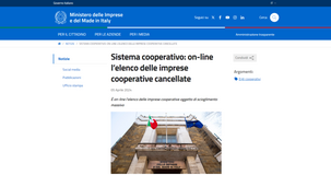 Cooperative inattive: 24.557 cancellazioni dal registro delle imprese
