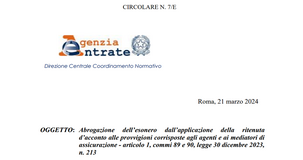  Ritenute d'acconto sulle provvigioni: stop all'esonero dal 1° aprile 