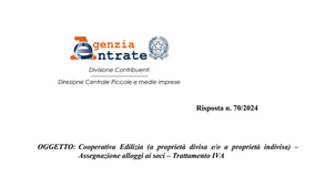 Nessun diritto alla detrazione IVA per la cooperativa che assegna gratuitamente gli alloggi ai soci