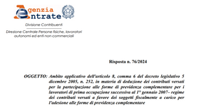 Contributi per familiari a carico nell'ulteriore plafond di deducibilità 