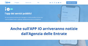 L'Agenzia delle Entrate invierà notifiche tramite l'App IO su scadenze e novità
