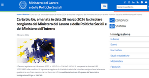 Carta Blu UE: cos'è e come fare domanda