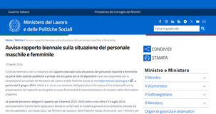 Rapporto biennale pari opportunità, servizio online aggiornato: invio entro il 15 luglio 