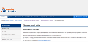 Visura catastale e ispezione ipotecaria con pagamento online dal portale delle Entrate