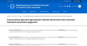 Servizio civile universale 2024: quando arriva il nuovo pagamento? 