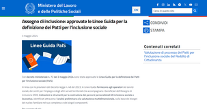 ADI: il patto di inclusione va firmato entro 60 giorni dall'incontro con i servizi sociali 