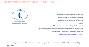 Le dimissioni dei neo genitori convalidate dall'INL si possono revocare 