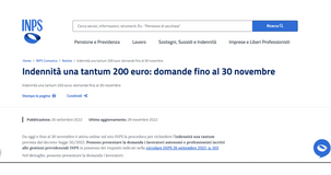 Bonus autonomi e professionisti: l'INPS sollecita la rettifica dei dati per il pagamento