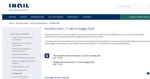 Infortuni sul lavoro: cresce l'indennità INAIL per i controlli fuori residenza