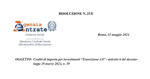 Transizione 4.0: sblocco alla compensazione con l'invio della comunicazione