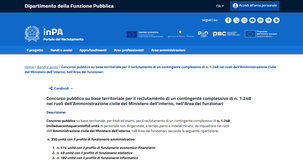 Concorso Ministero dell'Interno: bando per l'assunzione di 1.248 funzionari 