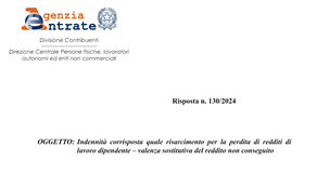 Rimborso per mancato guadagno: si applica la tassazione separata