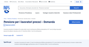 La pensione anticipata per i precoci
