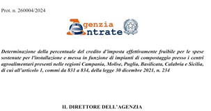 Bonus compostaggio in misura piena: poche le richieste d'accesso al credito d'imposta 