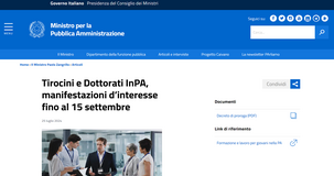 Tirocini e dottorati nella pubblica amministrazione: proroga per le domande 
