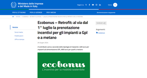 Ecobonus Retrofit: domanda dal 1° luglio per incentivi su impianti GPL e a metano