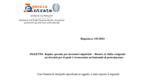 Regime impatriati: il tirocinio non basta per accedere alle agevolazioni fiscali