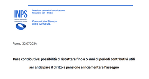 Pace contributiva, come funziona? Dall'INPS le istruzioni per il riscatto agevolato