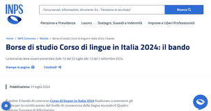 Borse di studio INPS per corsi di lingua straniera: domanda entro il 2 settembre 2024 