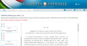 Contributi a fondo perduto per il turismo nei comuni montani in arrivo