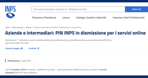 PIN INPS: per le aziende non funziona più dal 1° settembre 