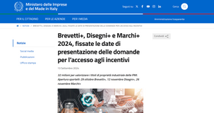 Brevetti, Disegni e Marchi+ 2024: domande da ottobre 