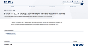Bando ISI INAIL: prorogata al 24 settembre la scadenza per caricare la documentazione
