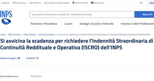 ISCRO 2024: domande in scadenza il 31 ottobre