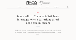 Bonus edilizi, commercialisti: bene l'interrogazione sugli errori nelle comunicazioni
