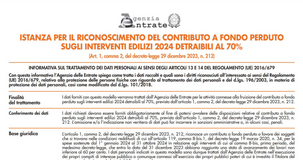 Contributo a fondo perduto superbonus: online il modello per la domanda e le istruzioni