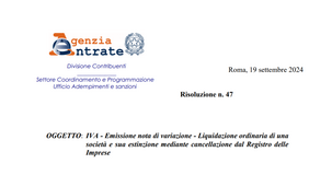 Nota di variazione IVA: in caso di società liquidata ed estinta i soci non subentrano nel diritto