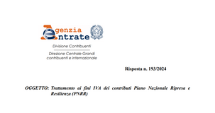 PNRR: le regole per la tassazione ai fini IVA dei contributi