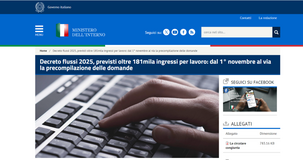 Decreto flussi 2025, domanda online da novembre: la circolare con le istruzioni e le date dei click day