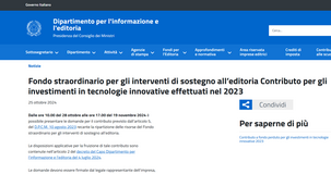  Editoria: come ottenere i contributi per investimenti in tecnologie innovative 