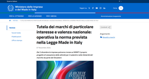 Tutela dei marchi: dal 2 dicembre via al progetto di cessione attività per il subentro del MIMIT
